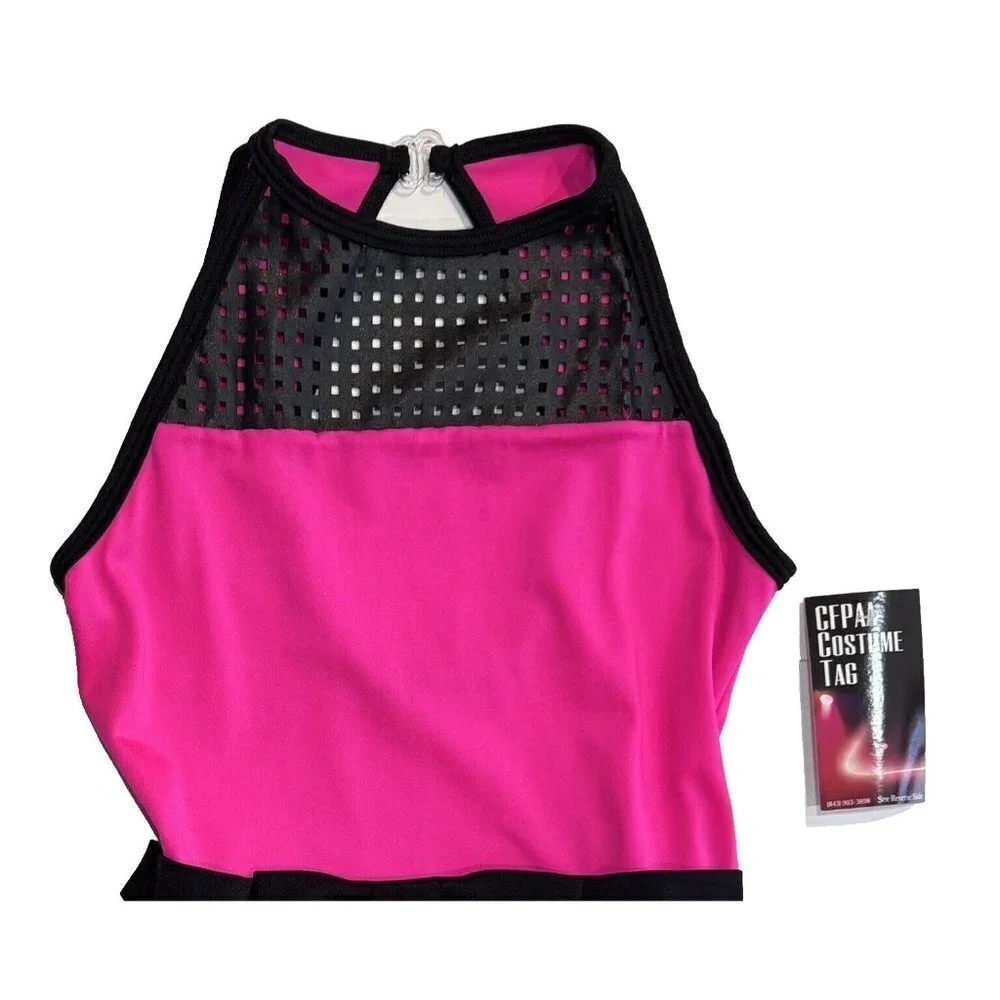 CURTAIN CALL Dance Dress Costume Girls‎ Size CLA Pink Black Leotard Barbie-Core